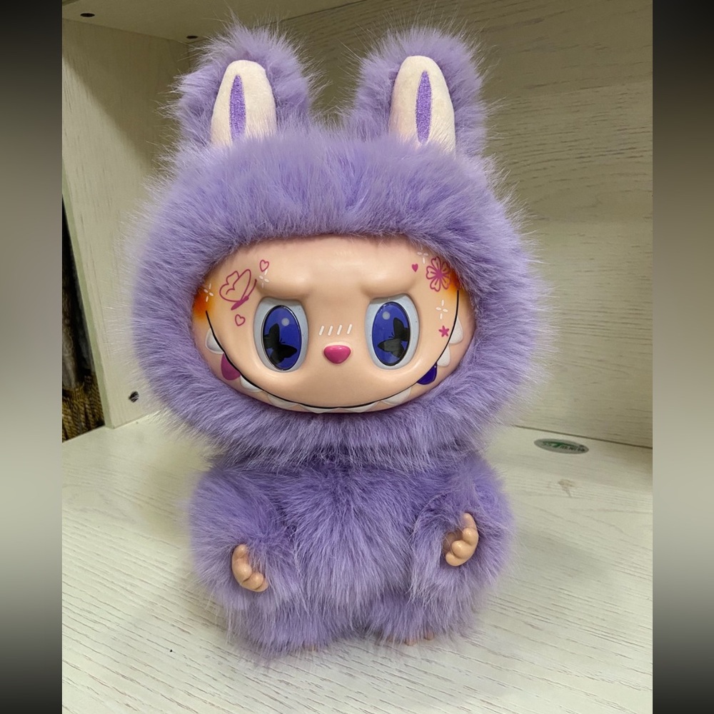 New custom Handmade 38cm Zimomo Labubu the Monster in pastel purple